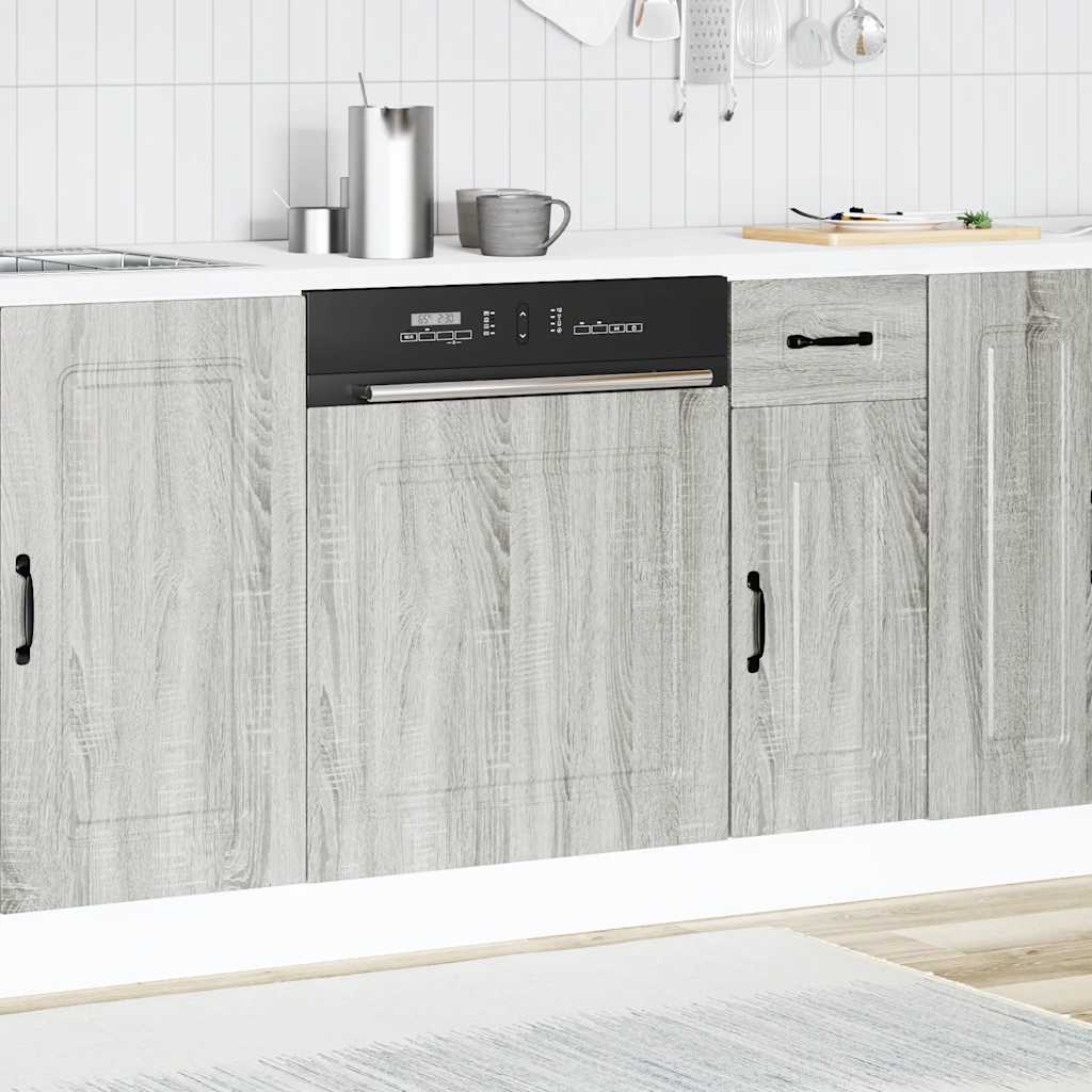 låge til opvaskemaskine Kalmar 60x1,5x57 cm grå sonoma-eg