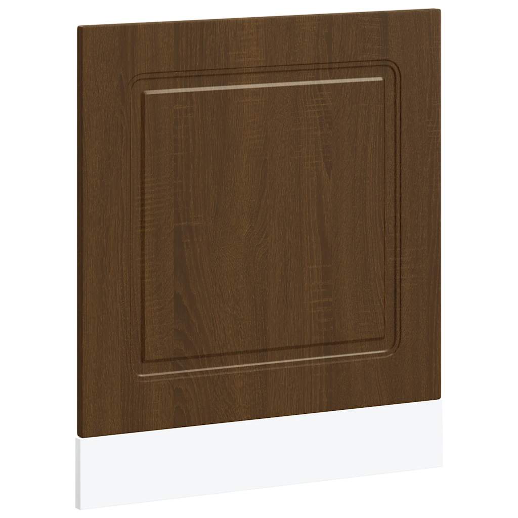 låge til opvaskemaskine Kalmar 60x1,5x57 cm brun egetræsfarve