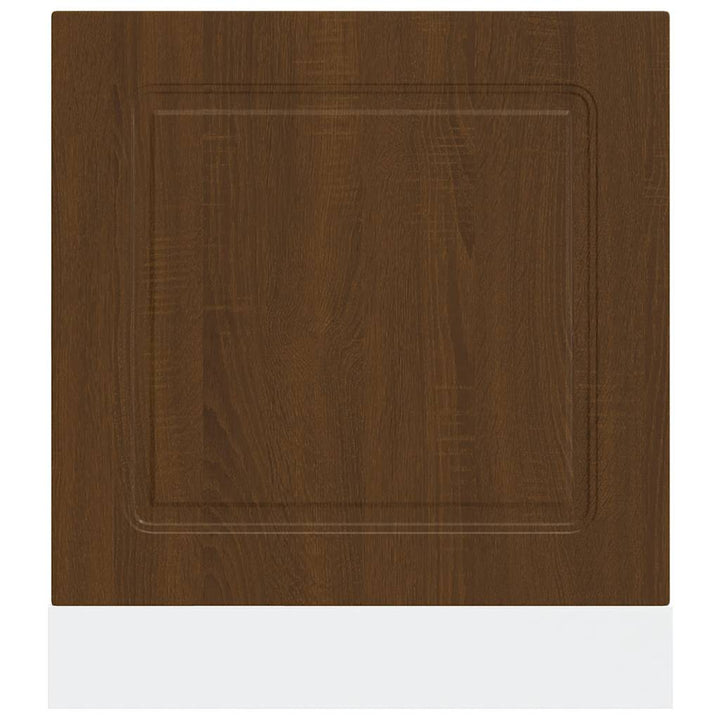 låge til opvaskemaskine Kalmar 60x1,5x57 cm brun egetræsfarve