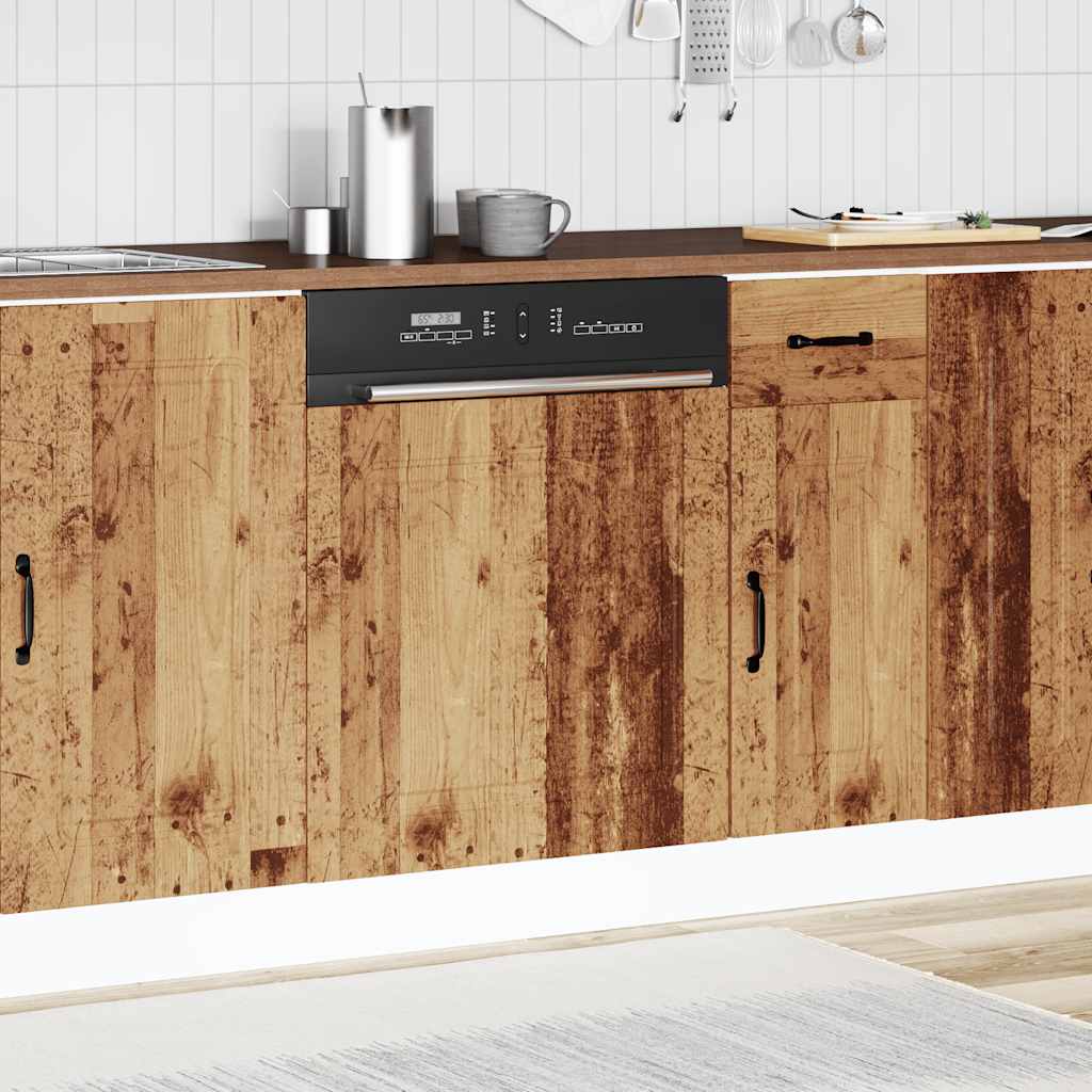 låge til opvaskemaskine Kalmar 60x1,5x57 cm antikt træ