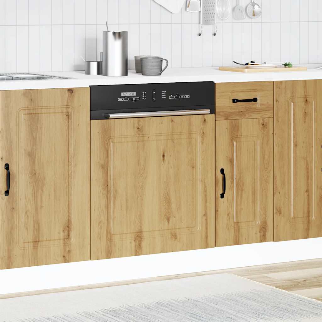 låge til opvaskemaskine Kalmar 60x1,5x57 cm egetræsfarvet