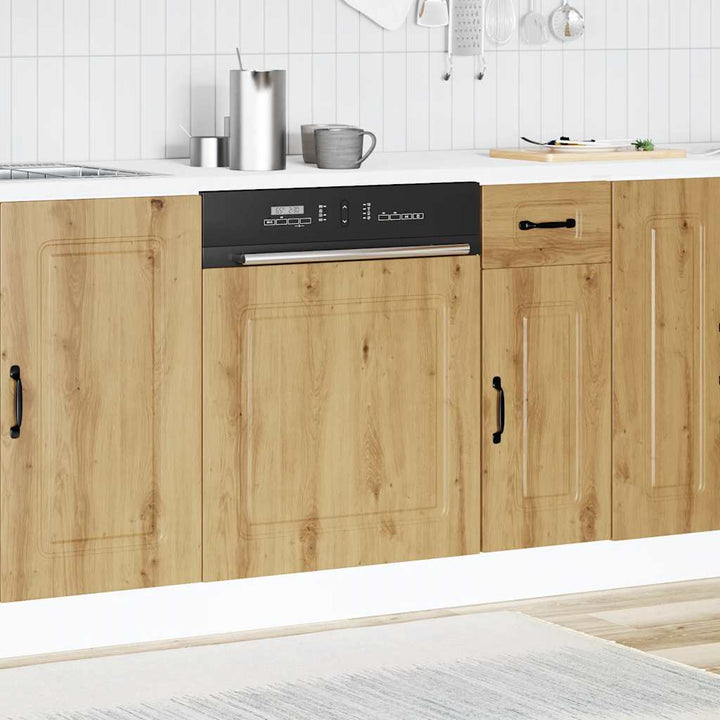 låge til opvaskemaskine Kalmar 60x1,5x57 cm egetræsfarvet