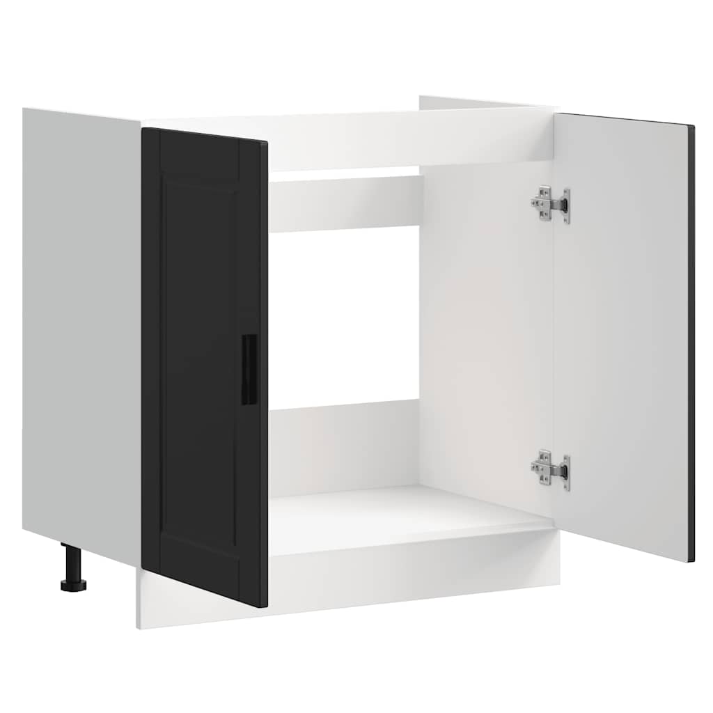 underskab til vask Porto 80x46x81,5 cm konstrueret træ sort