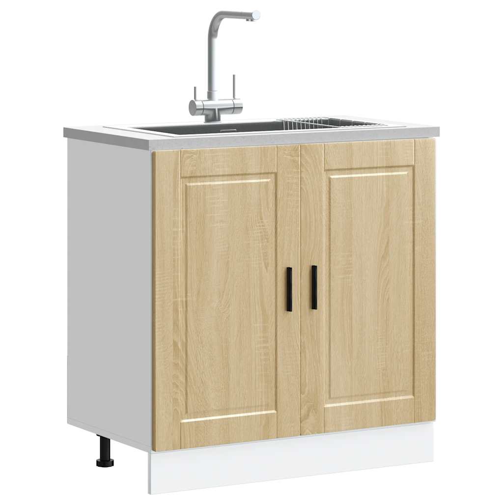 underskab til vask Porto 80x46x81,5cm konstrueret træ sonoma-eg