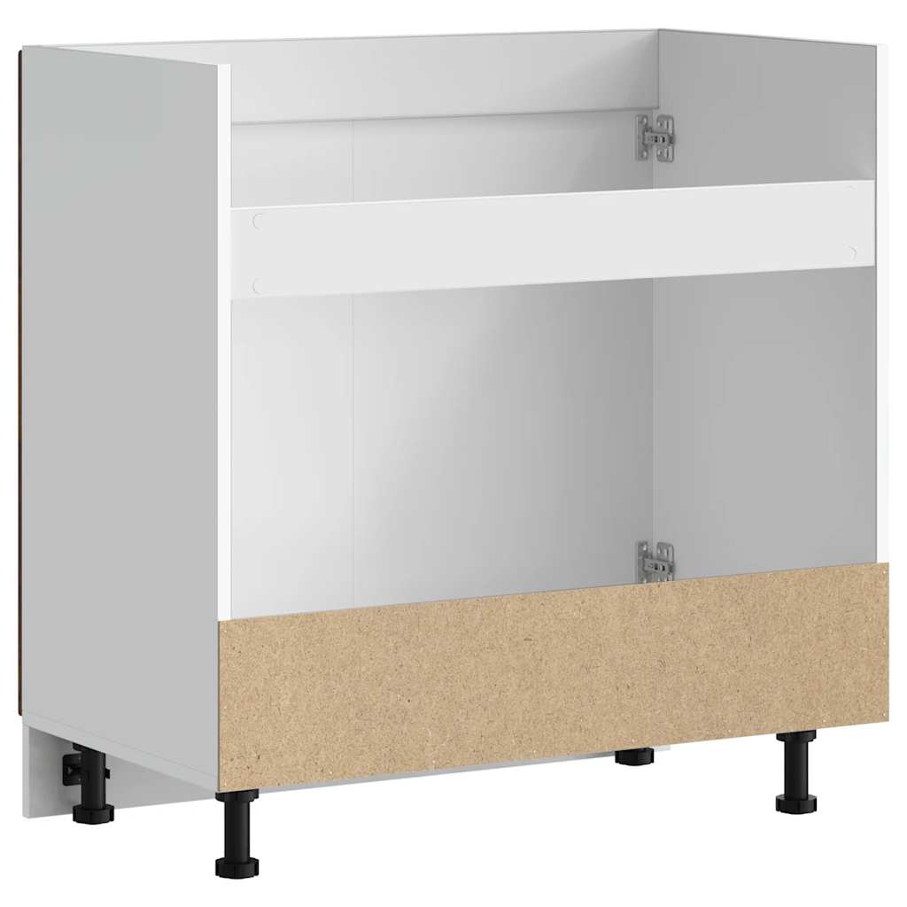 underskab til vask Porto 80x46x81,5 cm konstrueret træ røget eg