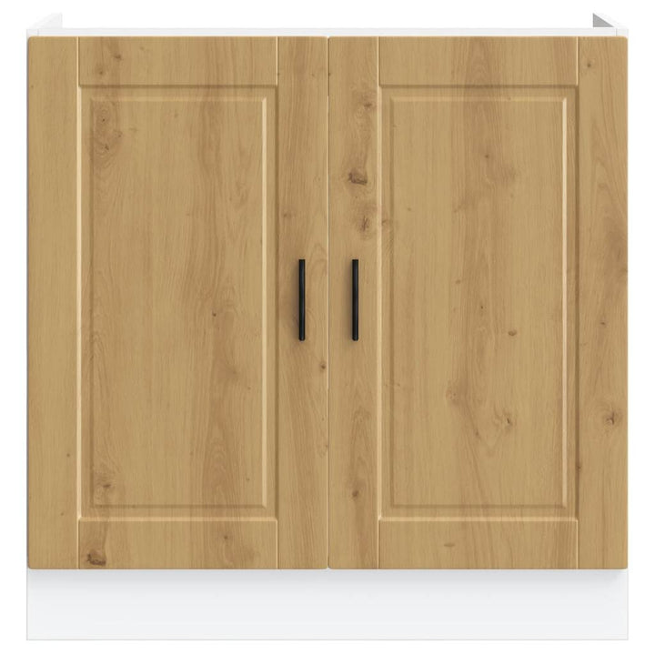 underskab til vask Porto 80x46x81,5 cm konstrueret træ egetræ