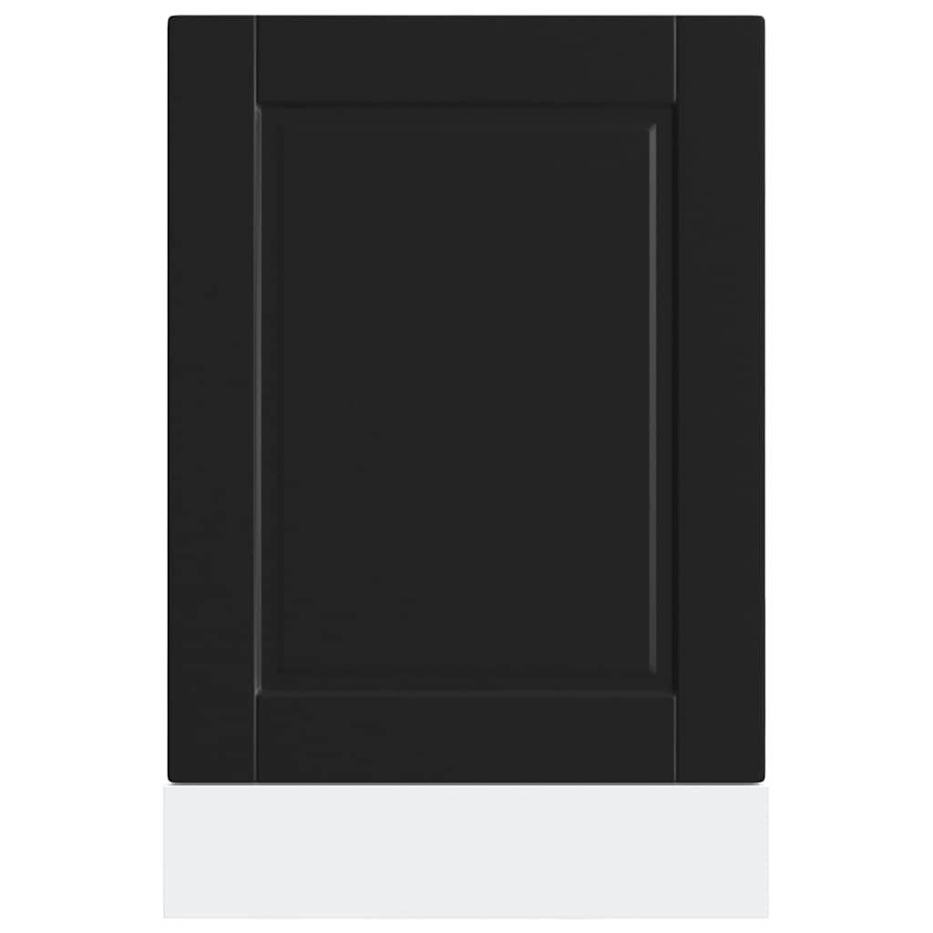 låge til opvaskemaskine Porto 45x1,5x57 cm konstrueret træ sort
