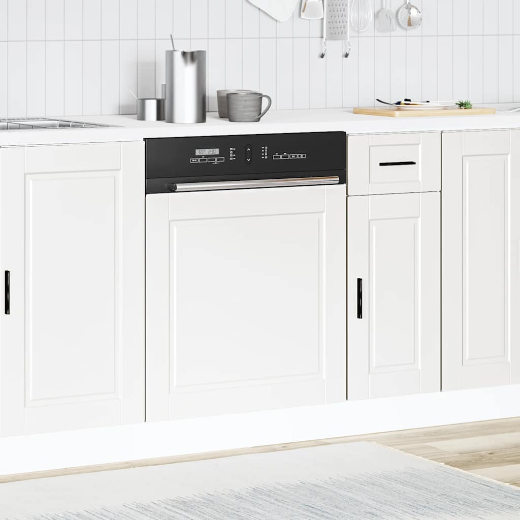 låge til opvaskemaskine Porto 60x1,5x57 cm konstrueret træ hvid