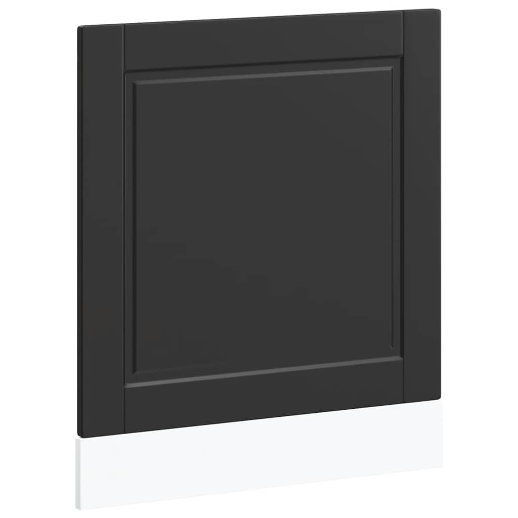 låge til opvaskemaskine Porto 60x1,5x57 cm konstrueret træ sort