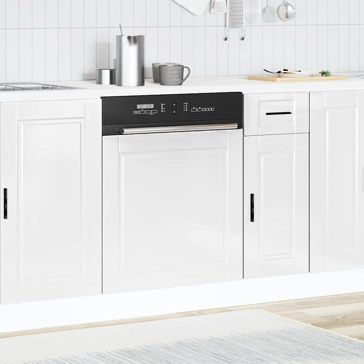 låge til opvaskemaskine Porto 60x1,5x57 cm hvid højglans