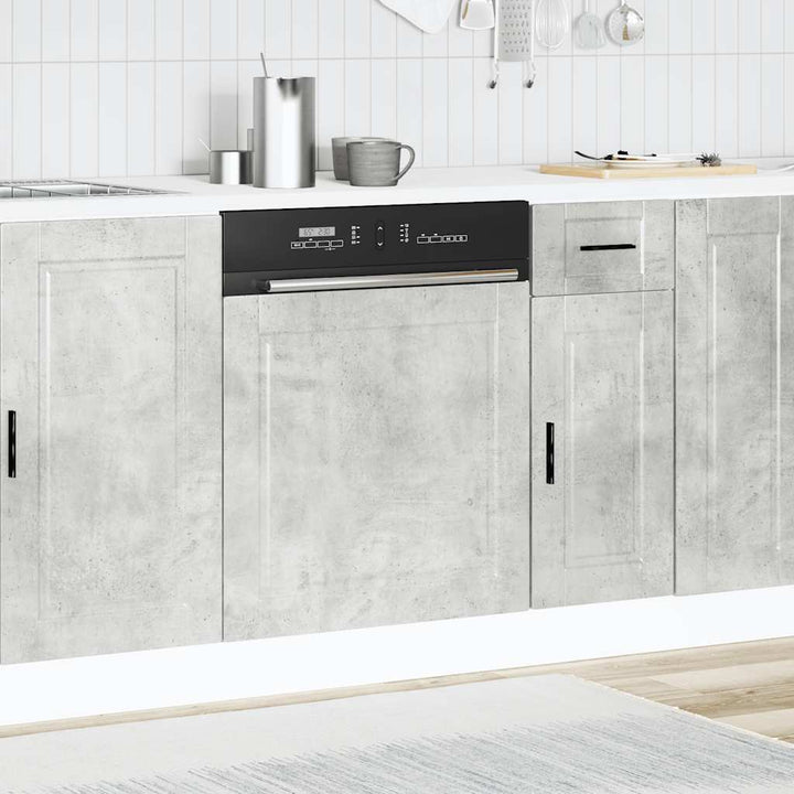 låge til opvaskemaskine Porto 60x1,5x57 cm betongrå