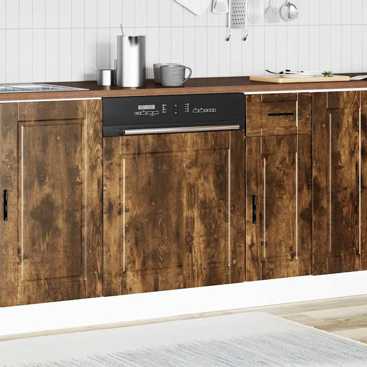 låge til opvaskemaskine Porto 60x1,5x57 cm røget egetræsfarve
