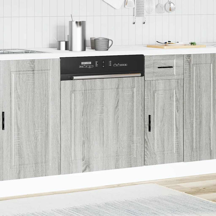 låge til opvaskemaskine Porto 60x1,5x57 cm grå sonoma-eg