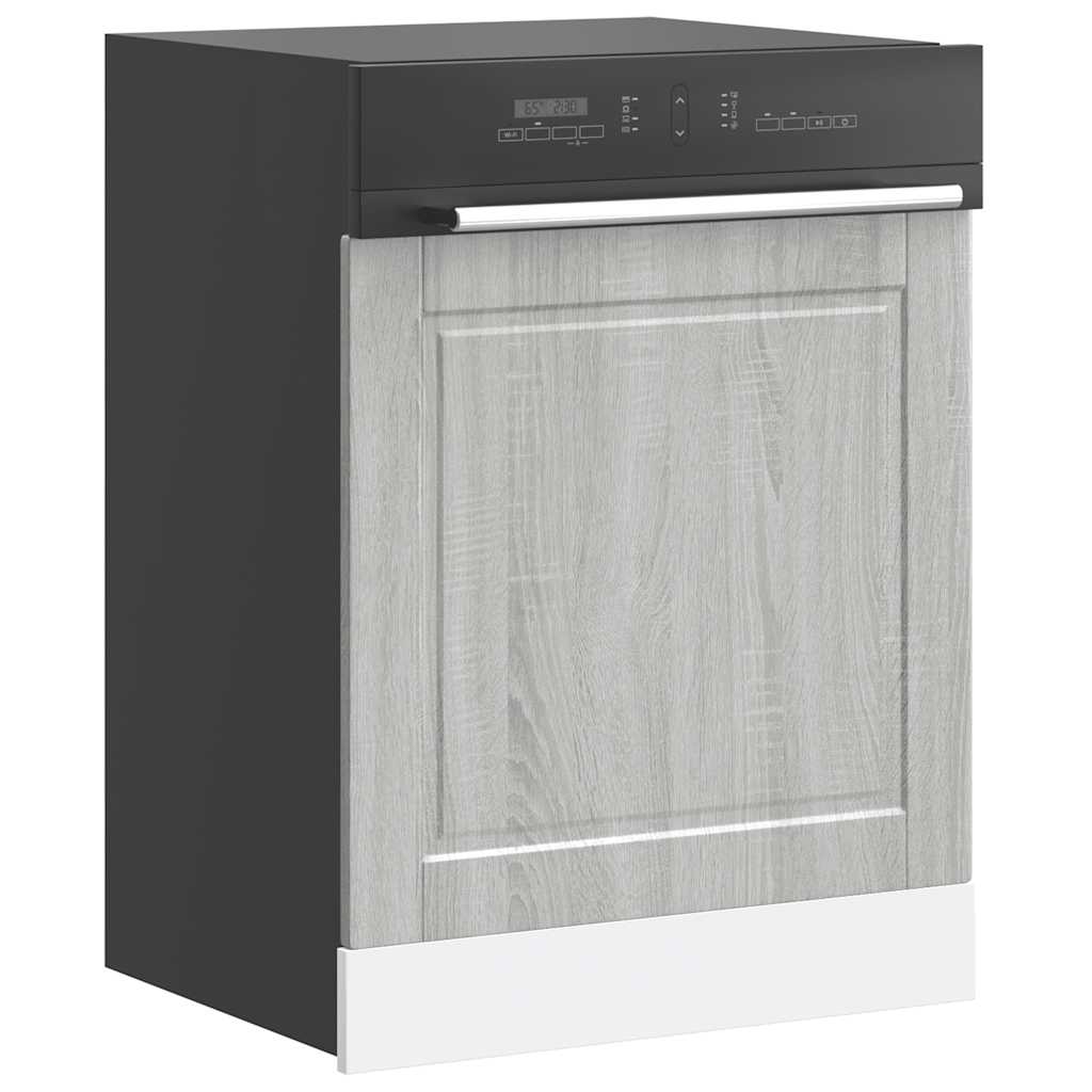 låge til opvaskemaskine Porto 60x1,5x57 cm grå sonoma-eg