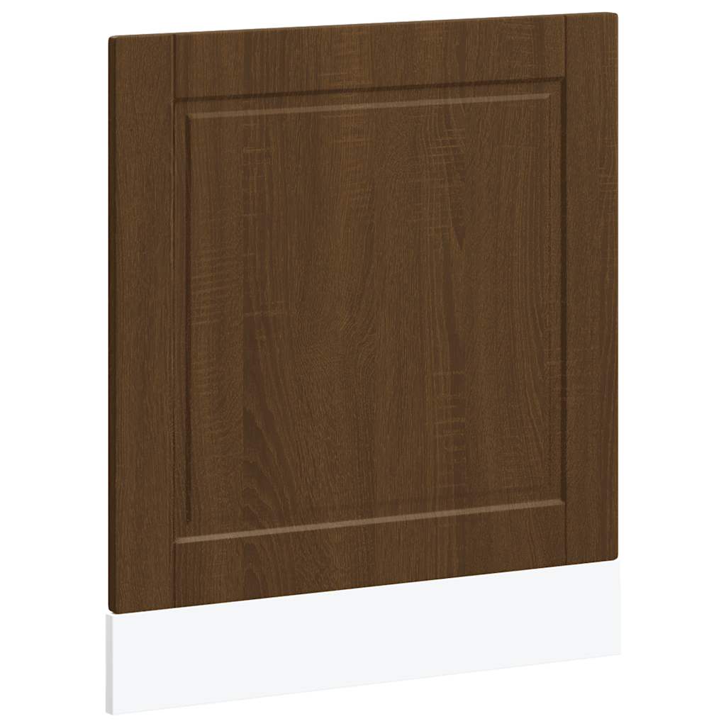 låge til opvaskemaskine Porto 60x1,5x57 cm brun egetræsfarve