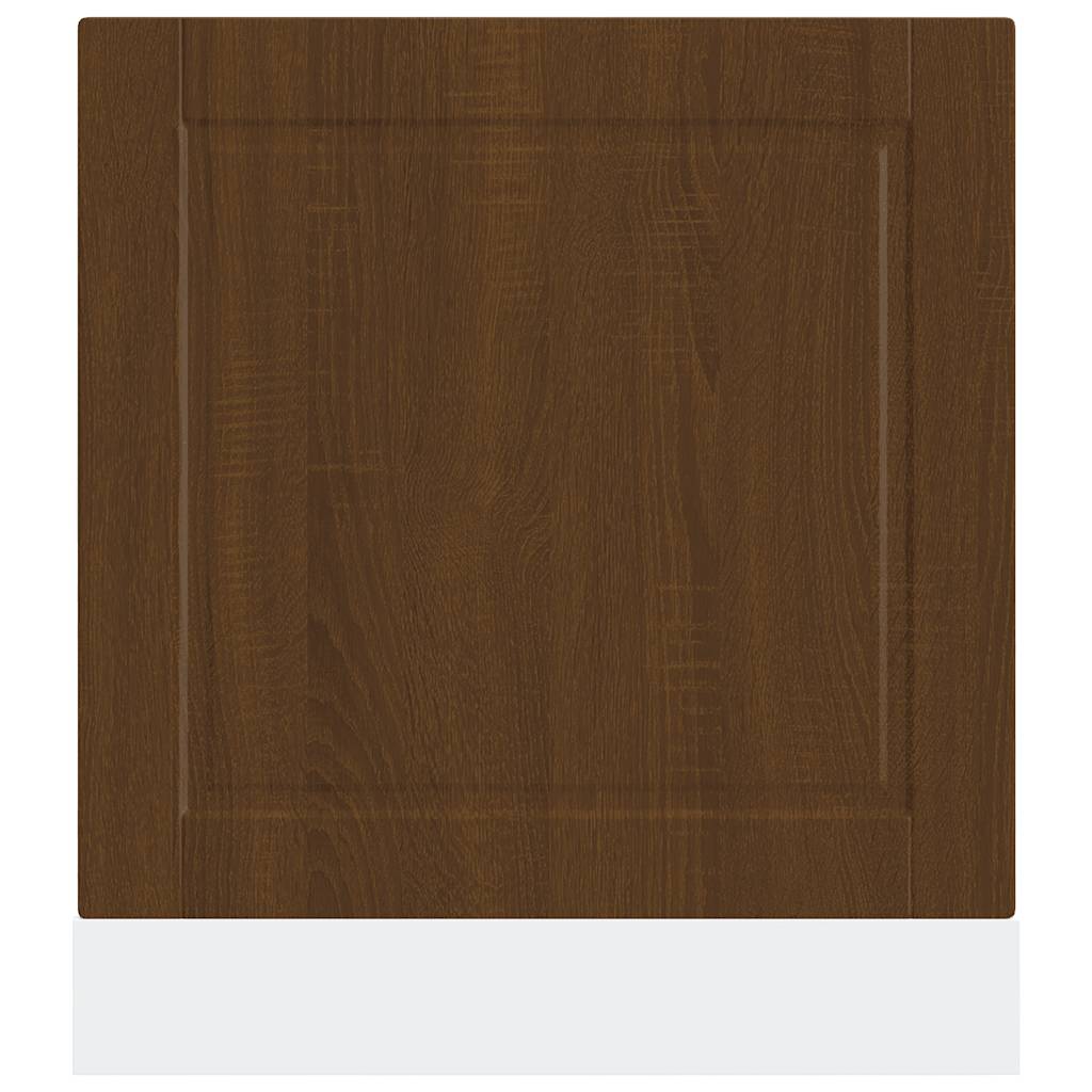 låge til opvaskemaskine Porto 60x1,5x57 cm brun egetræsfarve