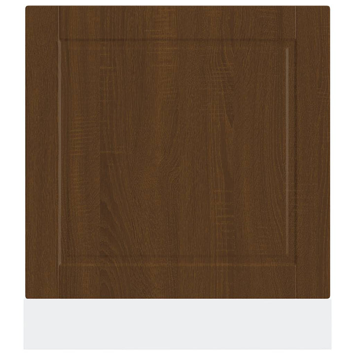 låge til opvaskemaskine Porto 60x1,5x57 cm brun egetræsfarve