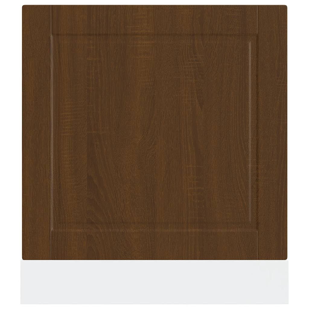 låge til opvaskemaskine Porto 60x1,5x57 cm brun egetræsfarve