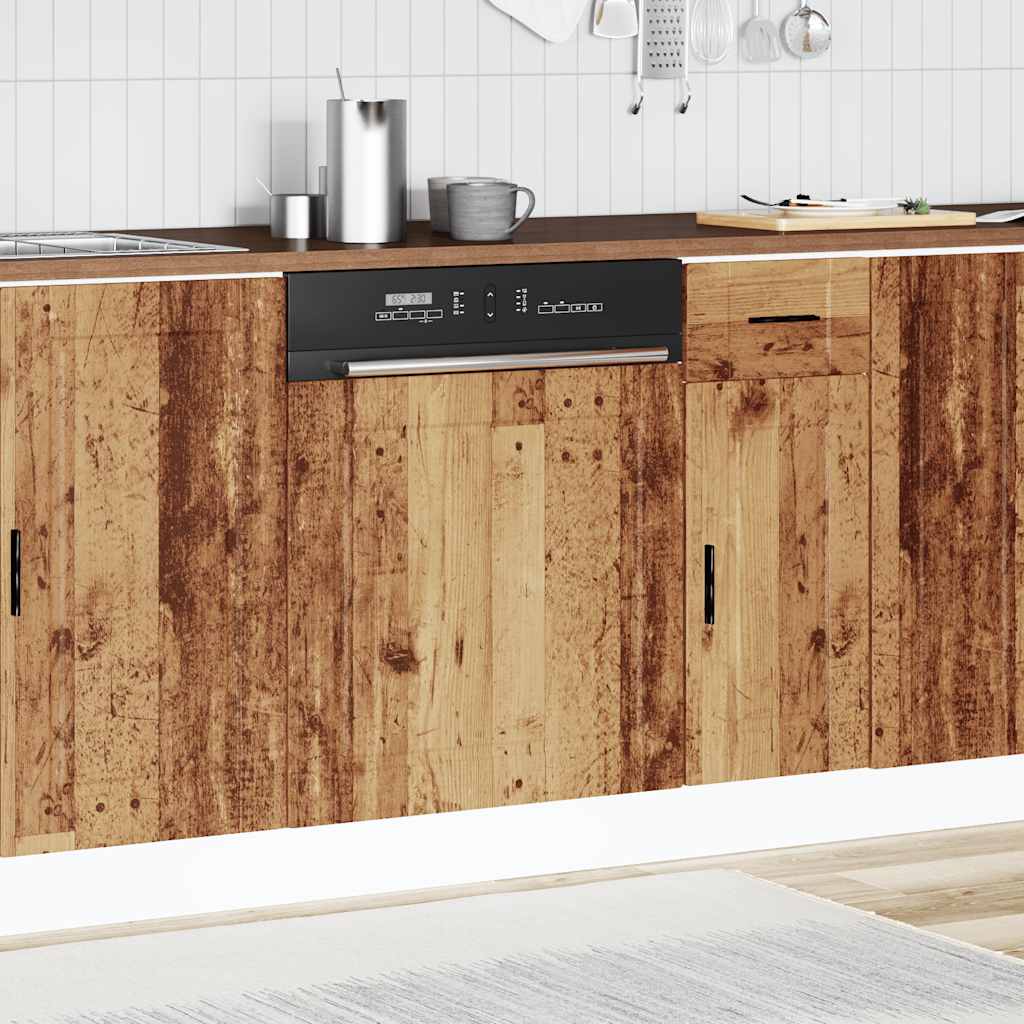 låge til opvaskemaskine Porto 60x1,5x57 cm antikt træ