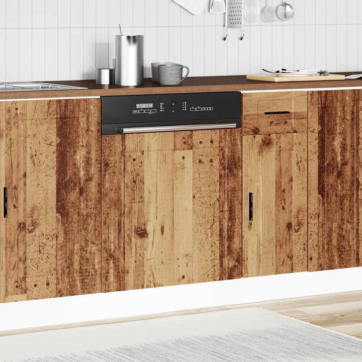 låge til opvaskemaskine Porto 60x1,5x57 cm antikt træ