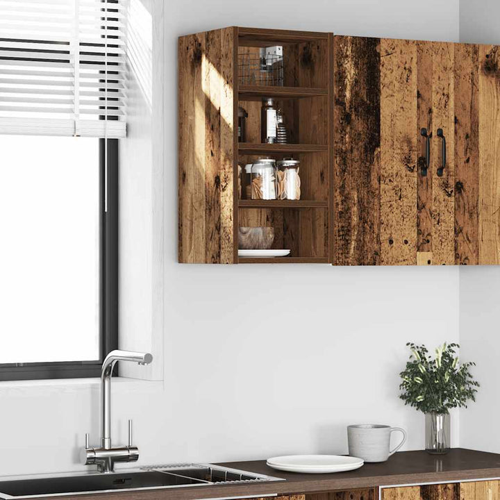 hængeskab "Riga" gammelt træ 30x29,5x60 cm konstrueret træ