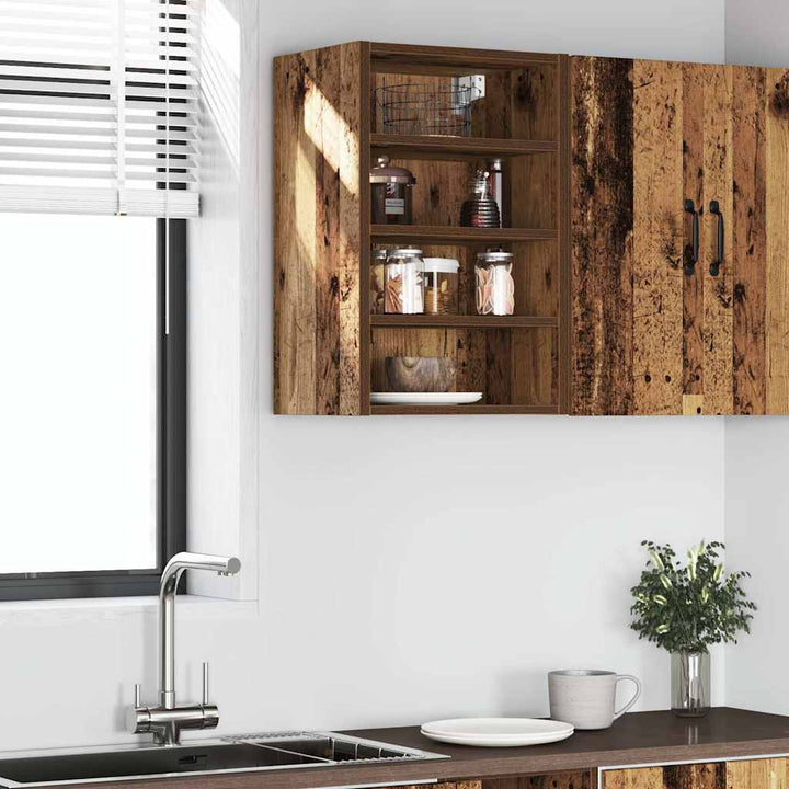 hængeskab "Riga" gammelt træ 40x29,5x60 cm konstrueret træ