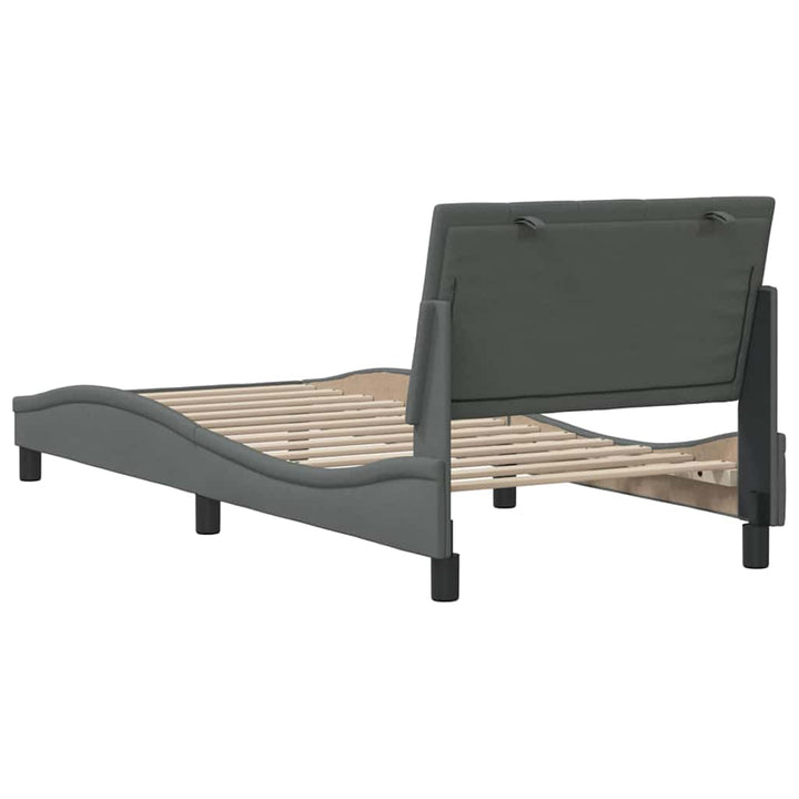 sengeramme uden madras Hanko Mørkegrå 80x200 cm Stof