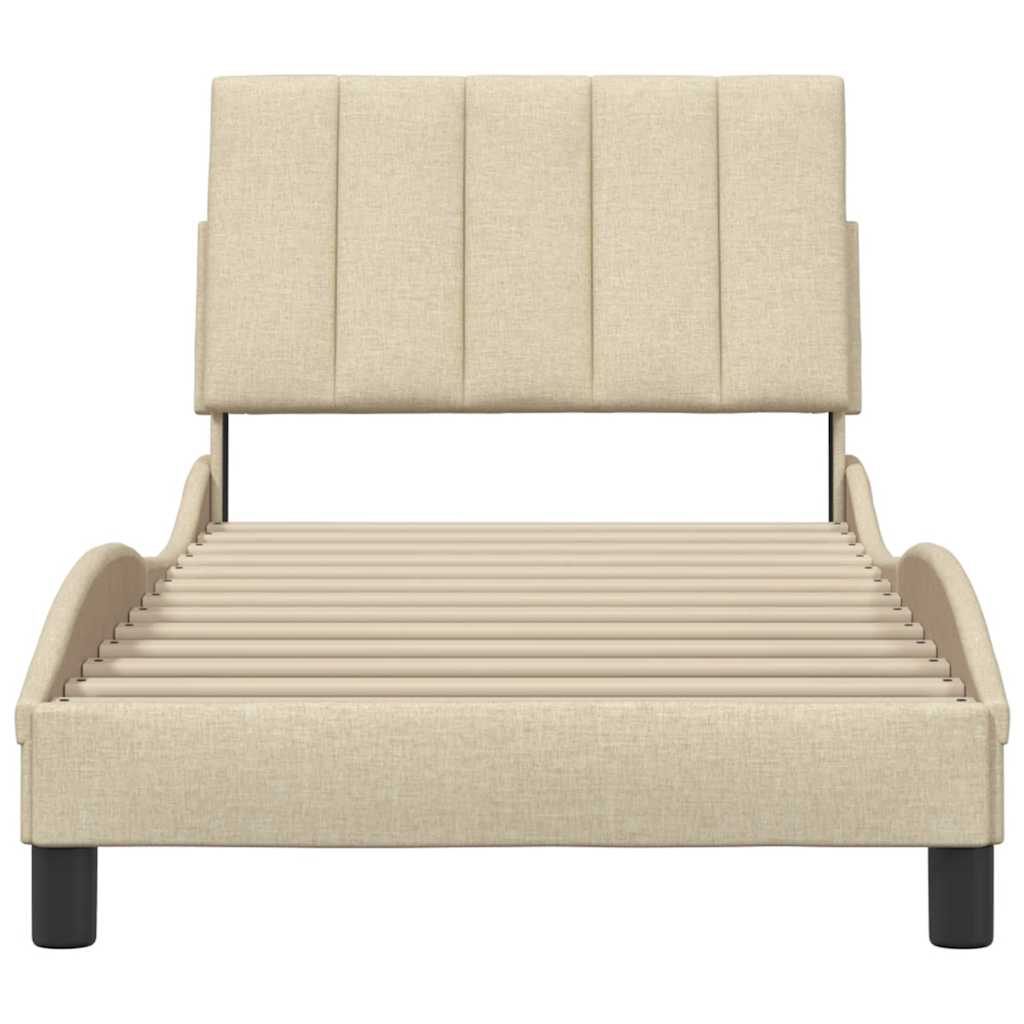 sengeramme uden madras Hanko 80x200 cm stof cremefarvet