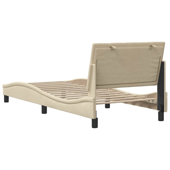 sengeramme uden madras Hanko 80x200 cm stof cremefarvet