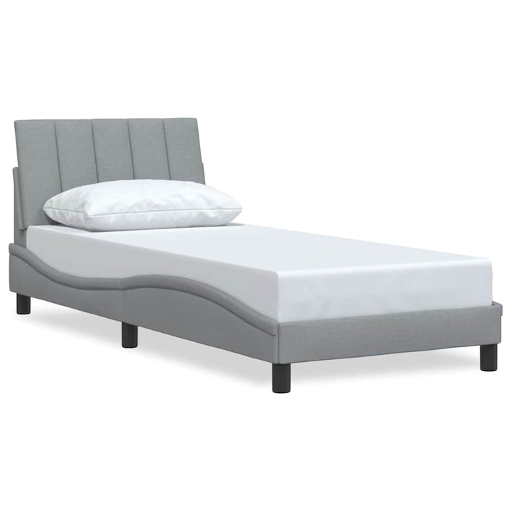 sengeramme uden madras Hanko Lysegrå 90x190 cm Stof