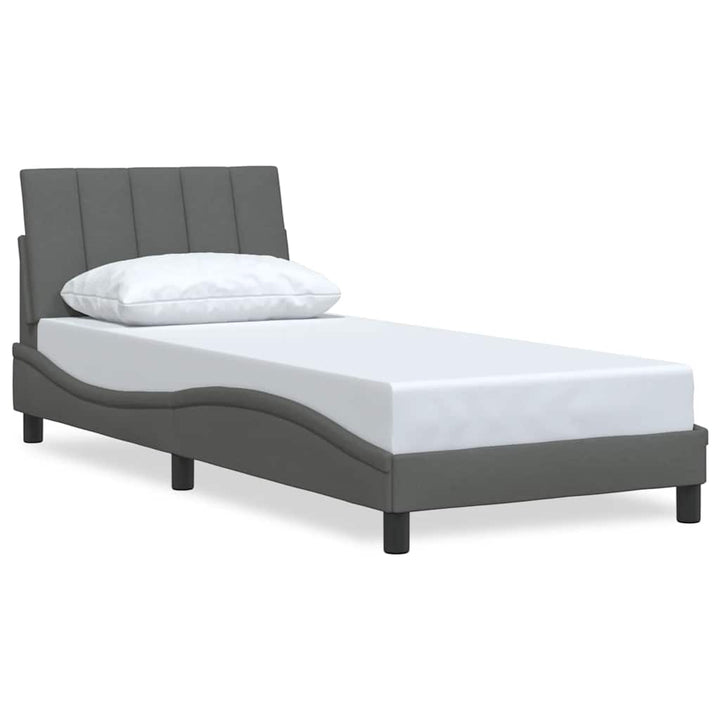 sengeramme uden madras Hanko Mørkegrå 90x190 cm Stof