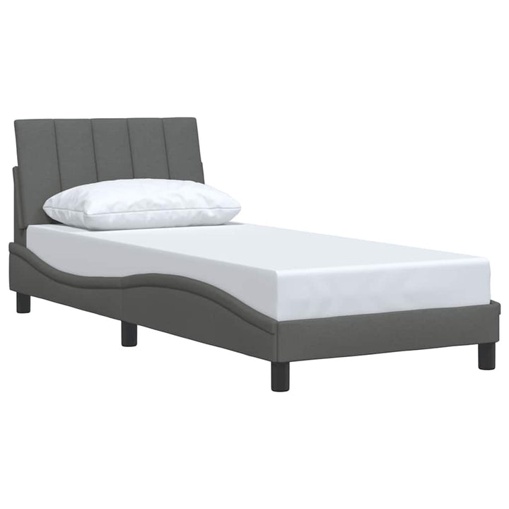 sengeramme uden madras Hanko Mørkegrå 90x190 cm Stof