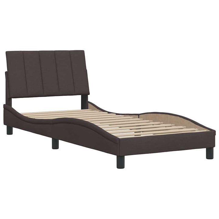 sengeramme uden madras Hanko Mørkebrun 90x190 cm Stof