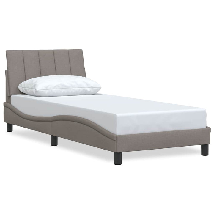 sengeramme uden madras Hanko 90x190 cm stof gråbrun