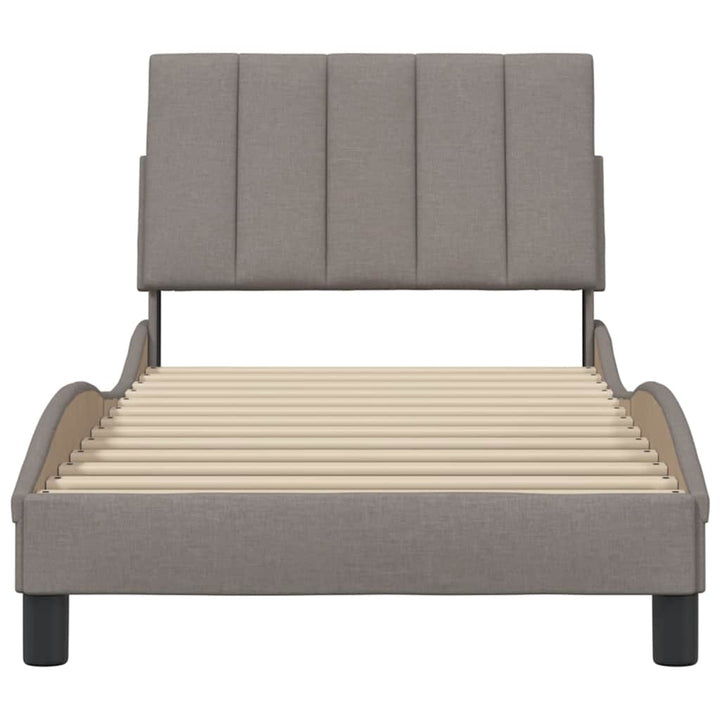 sengeramme uden madras Hanko 90x190 cm stof gråbrun
