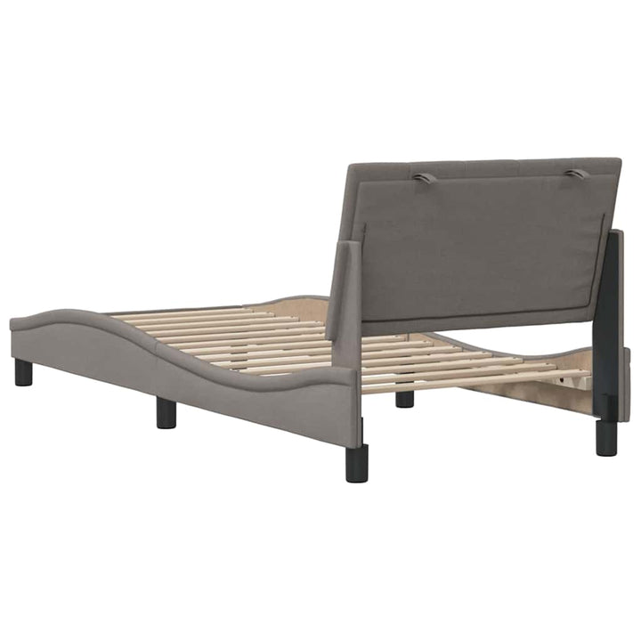 sengeramme uden madras Hanko 90x190 cm stof gråbrun