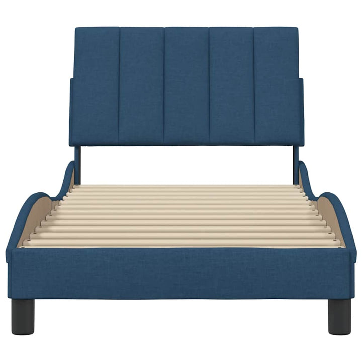 sengeramme uden madras Hanko 90x190 cm stof blå