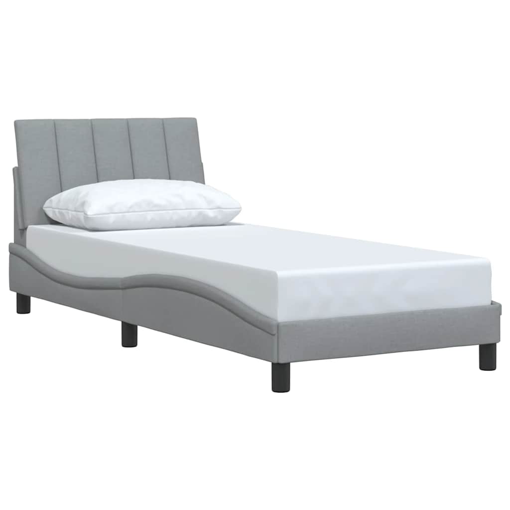 sengeramme uden madras Hanko Lysegrå 90x200 cm Stof