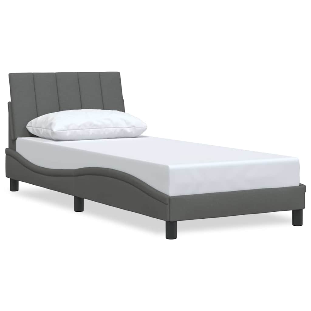 sengeramme uden madras Hanko Mørkegrå 90x200 cm Stof