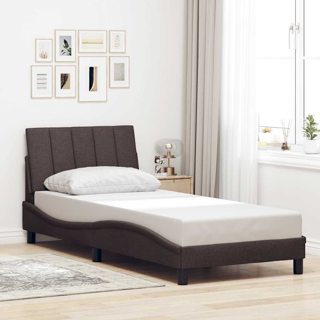 sengeramme uden madras Hanko Mørkebrun 90x200 cm Stof