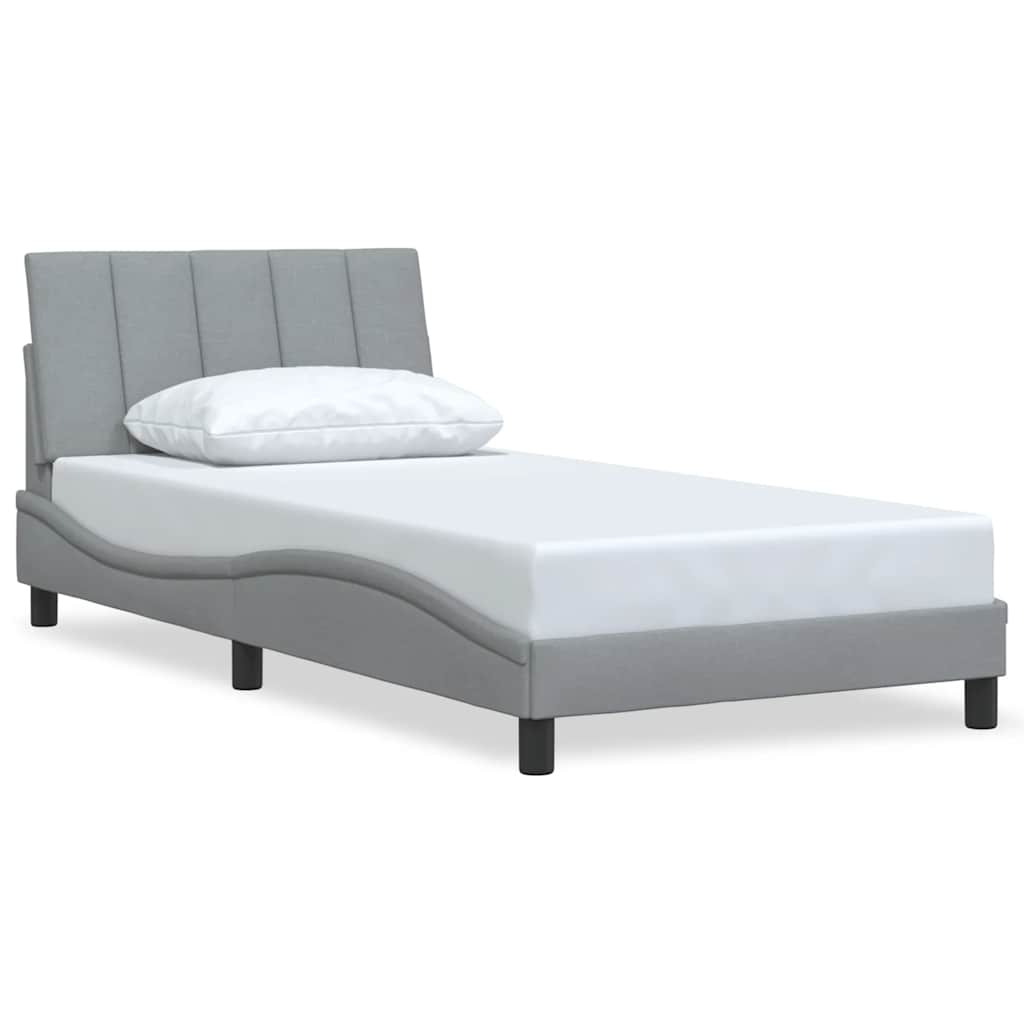 sengeramme uden madras Hanko Lysegrå 100x200 cm Stof