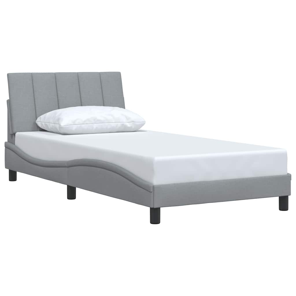 sengeramme uden madras Hanko Lysegrå 100x200 cm Stof