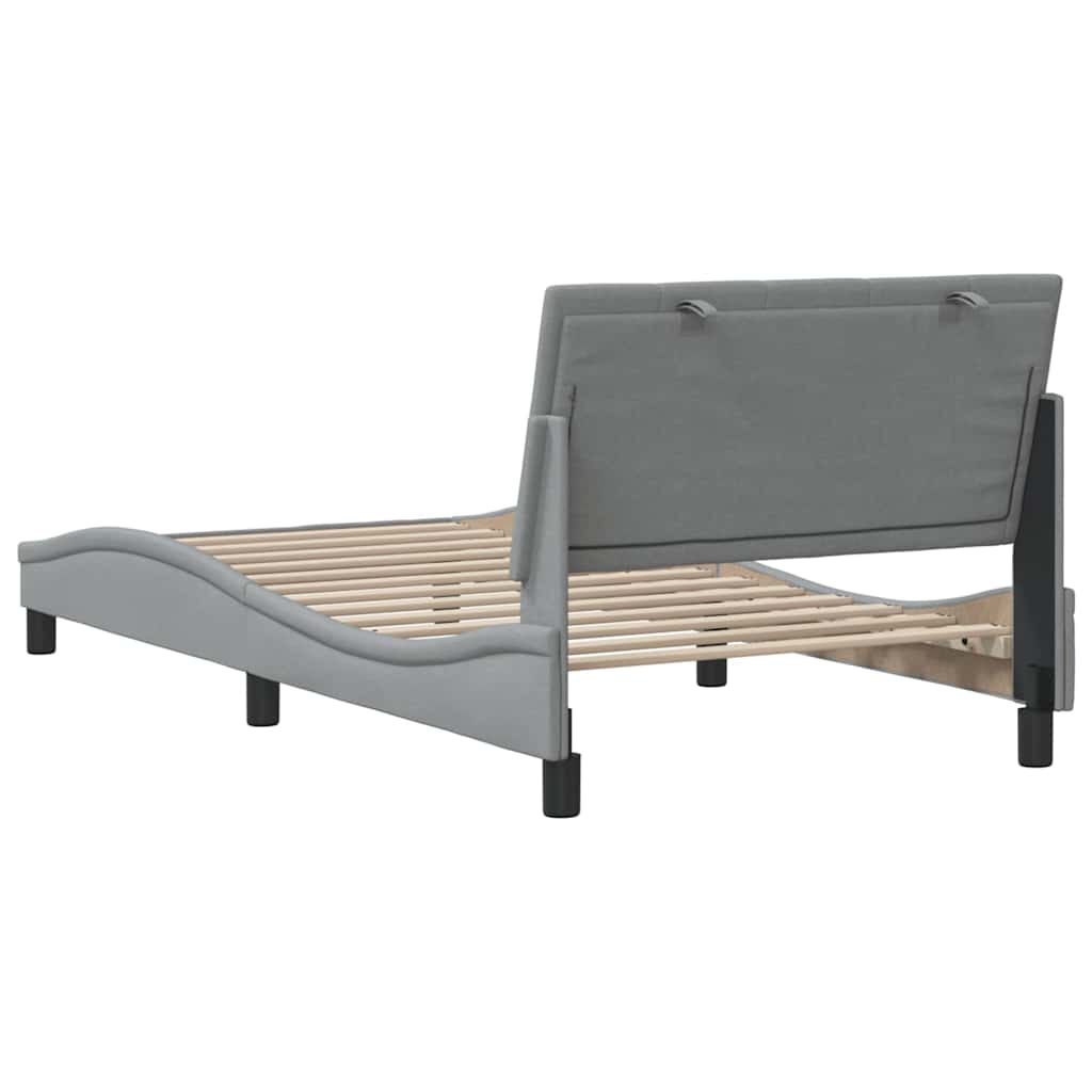 sengeramme uden madras Hanko Lysegrå 100x200 cm Stof