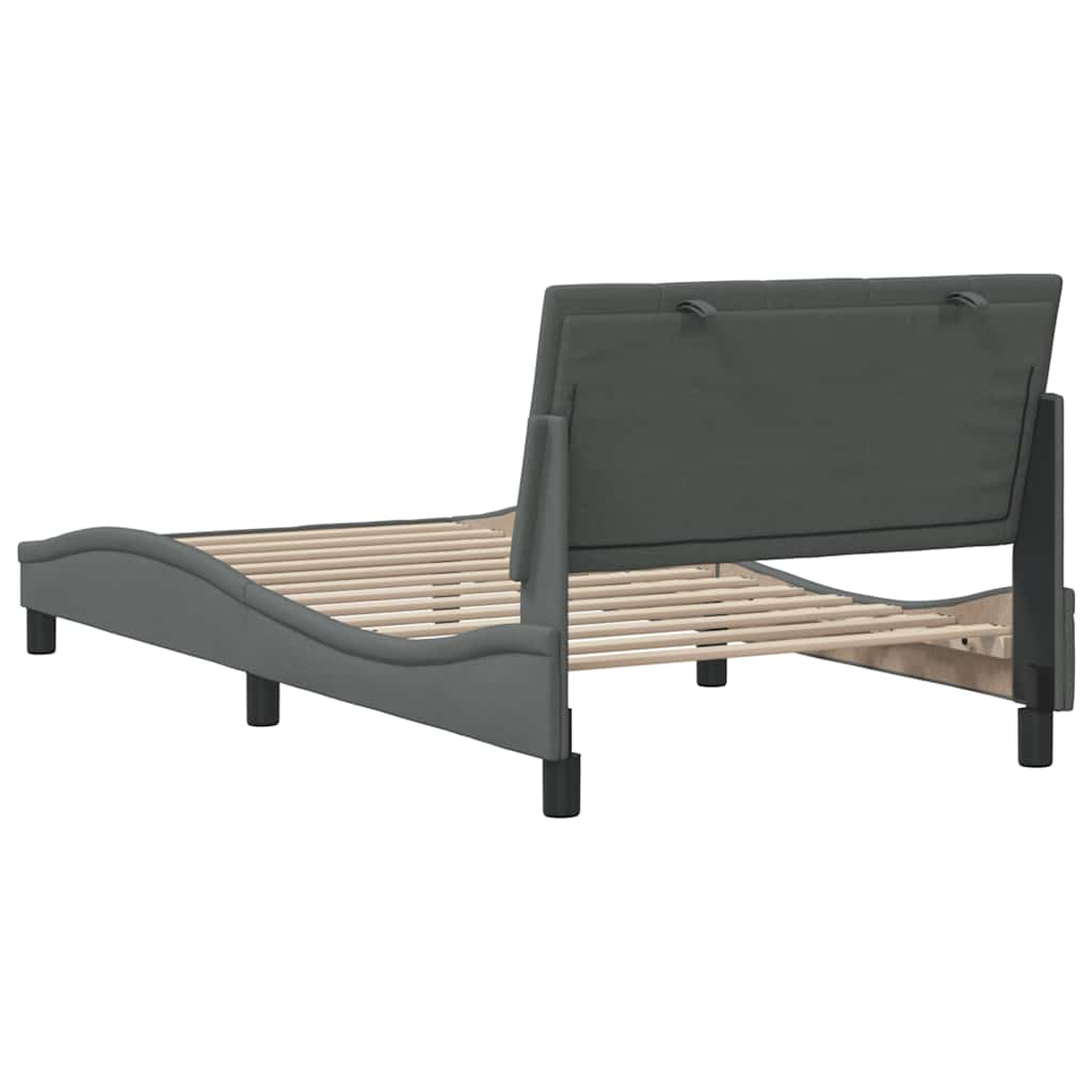 sengeramme uden madras Hanko Mørkegrå 100x200 cm Stof