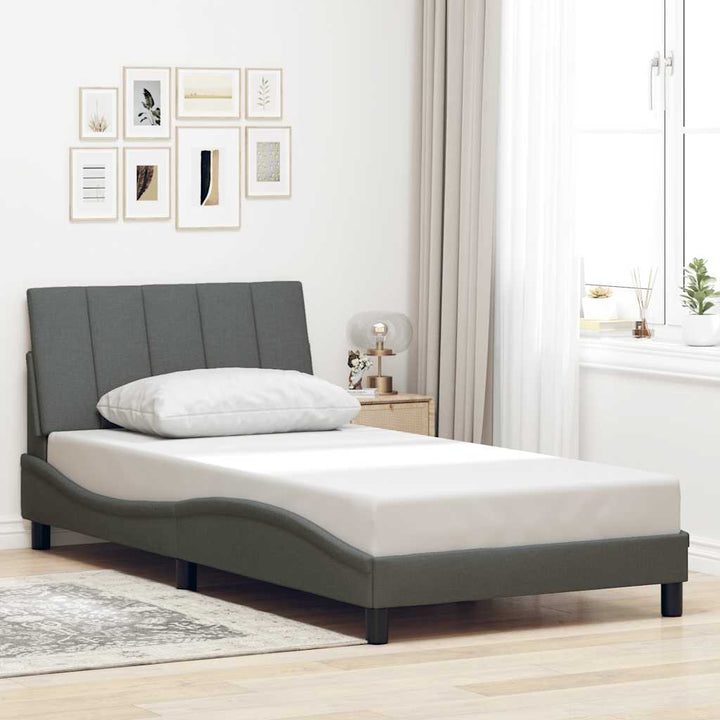 sengeramme uden madras Hanko Mørkegrå 100x200 cm Stof