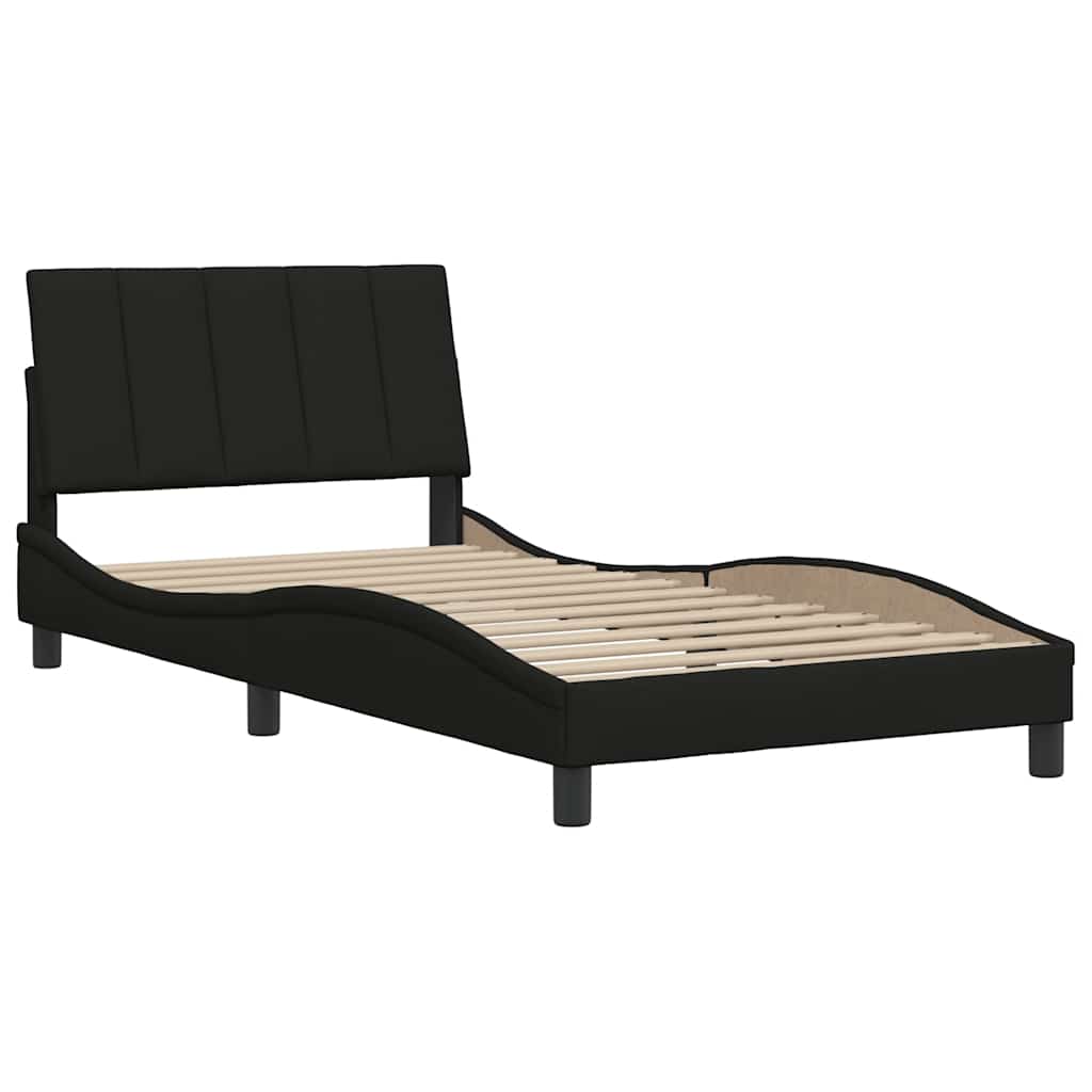 sengeramme uden madras Hanko Sort 100x200 cm Stof