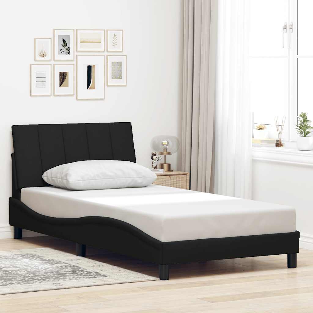sengeramme uden madras Hanko Sort 100x200 cm Stof