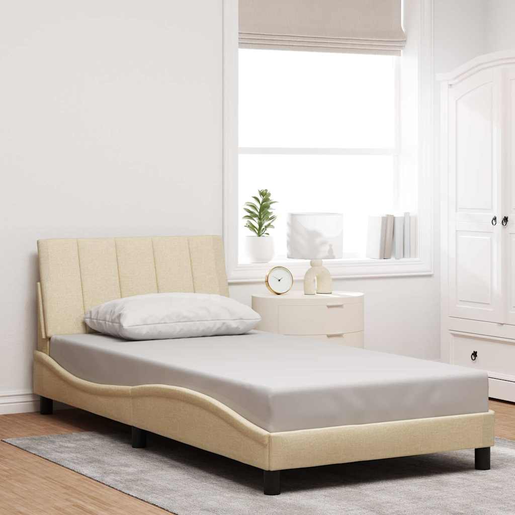 sengeramme uden madras Hanko Creme 100x200 cm Stof