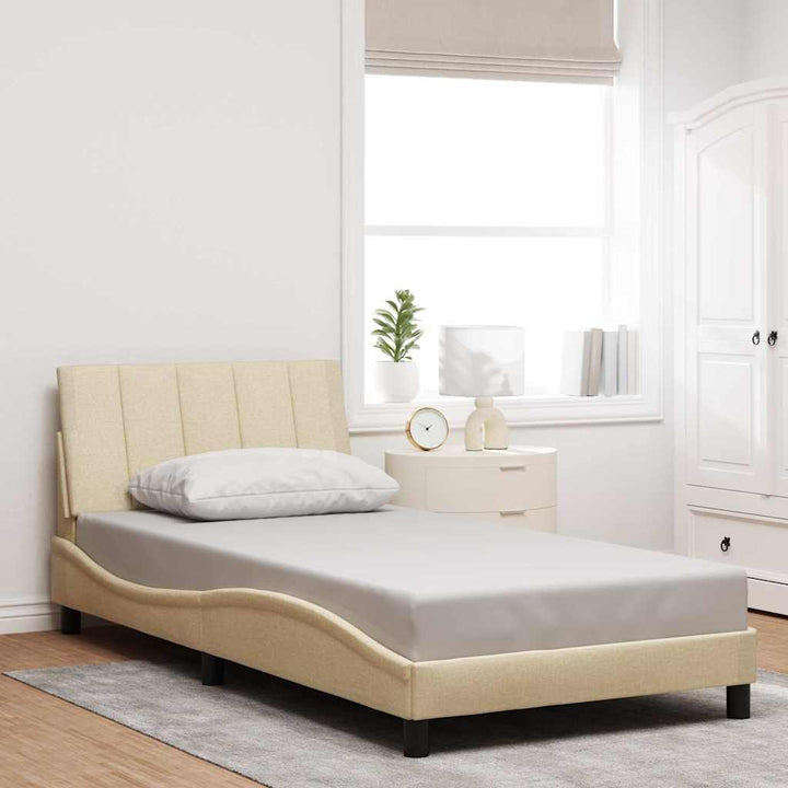 sengeramme uden madras Hanko Creme 100x200 cm Stof