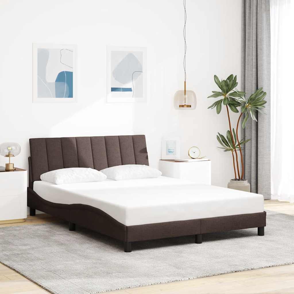 sengeramme uden madras Hanko Mørkebrun 120x200 cm Stof